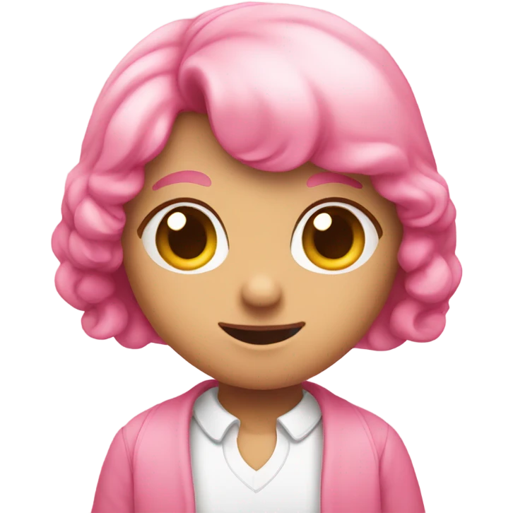 Cute pink  emoji
