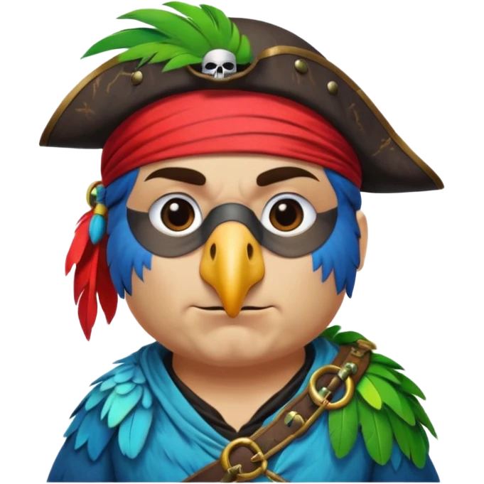 pirate and parrot emoji
