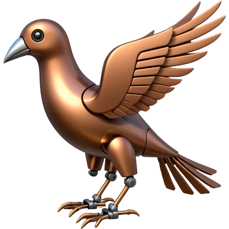 bronse robotic bird emoji
