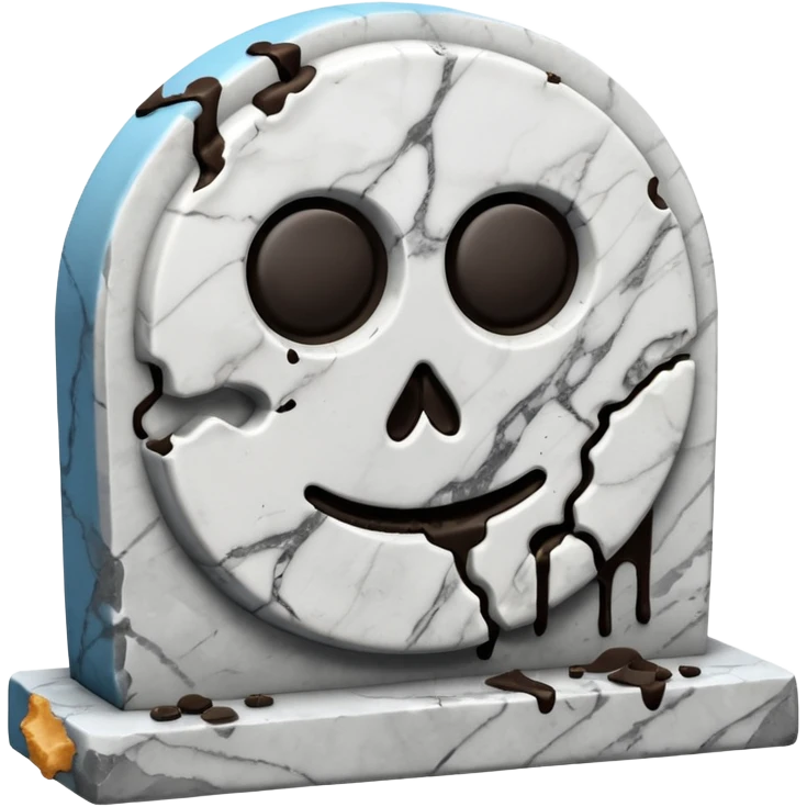 Gravestone  with RIP OREO on it emoji