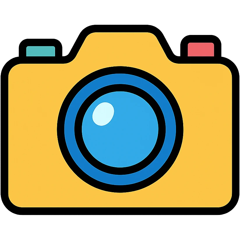 camera icon, color outline style emoji