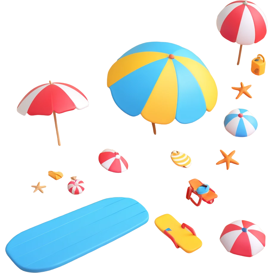 Seating at beach emoji