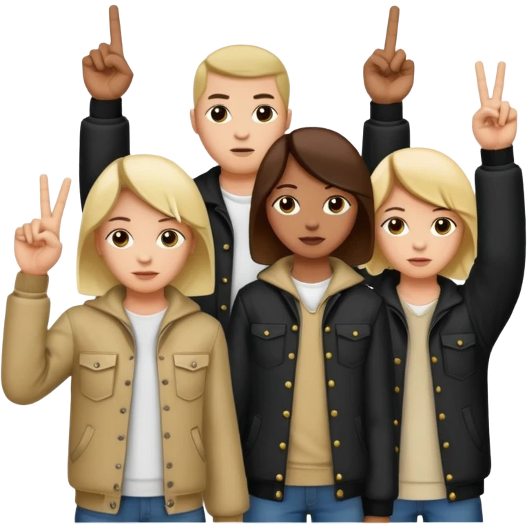 Norteño gang with 14, hand gang signs and guns emoji