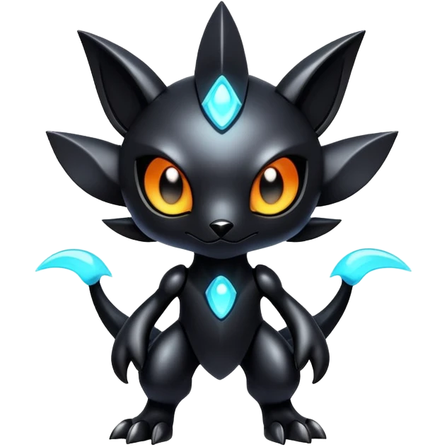 Modern futuristic black dark fakemon-creature emoji