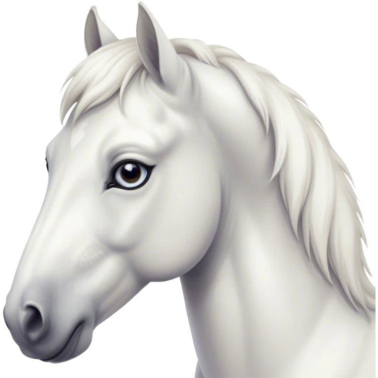 beautiful white horse closeup portrait emoji
