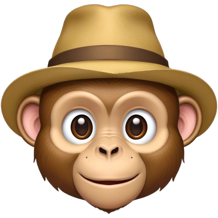 Monkey with a hat emoji