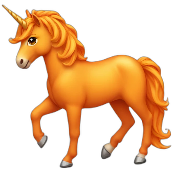 Orange unicorn emoji