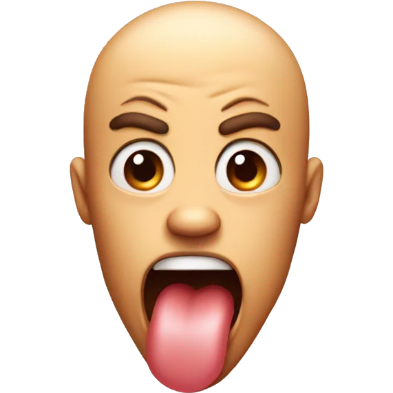 Tongue out annoyed emoji