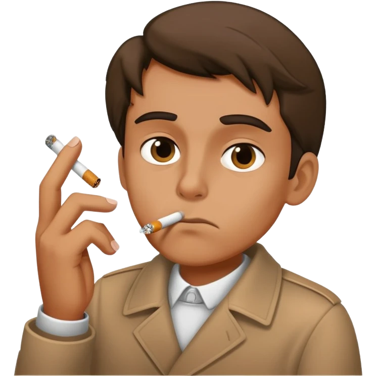 Smoking a cigarette very annoyed  emoji