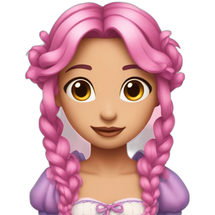 Stitch con pollera rosa  emoji