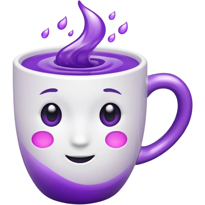 white cup with purple liquid emoji