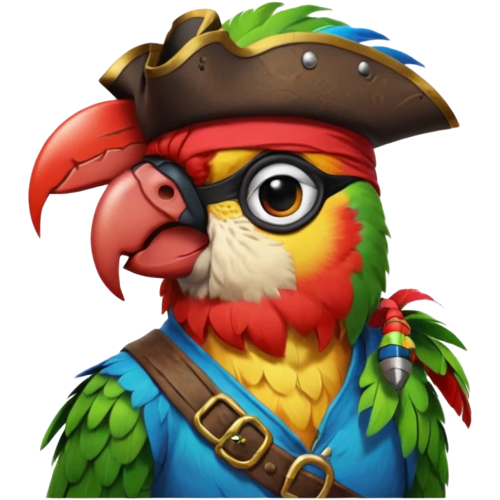 pirate and parrot emoji