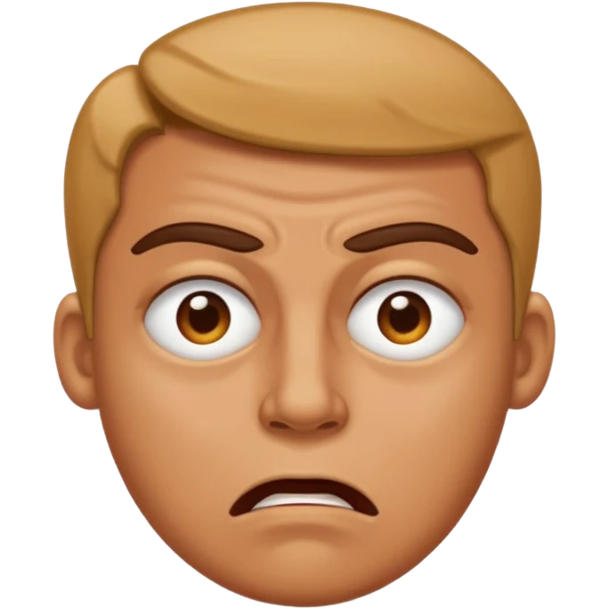 emoji-style face with narrowed eyes, a sighing mouth, and a look of both being mad and let down emoji