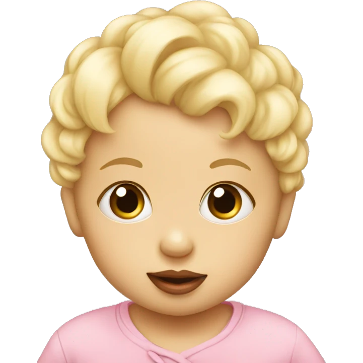 blonde baby with pacifier emoji