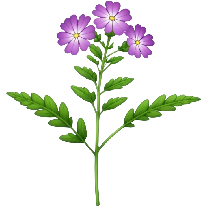 single Verbena, stem emoji