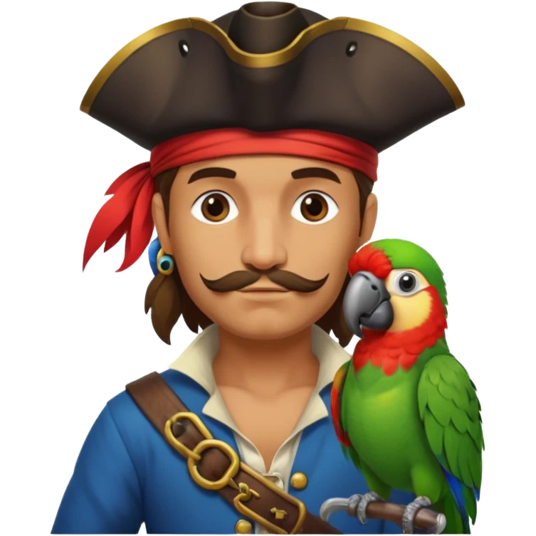 pirate and parrot emoji