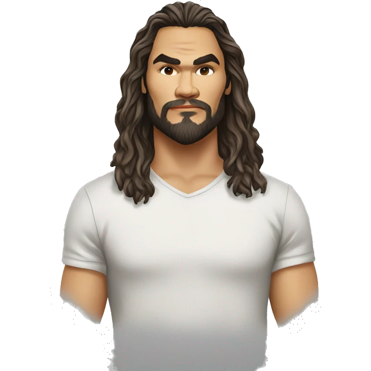 realistic jason momoa wearing tee emoji