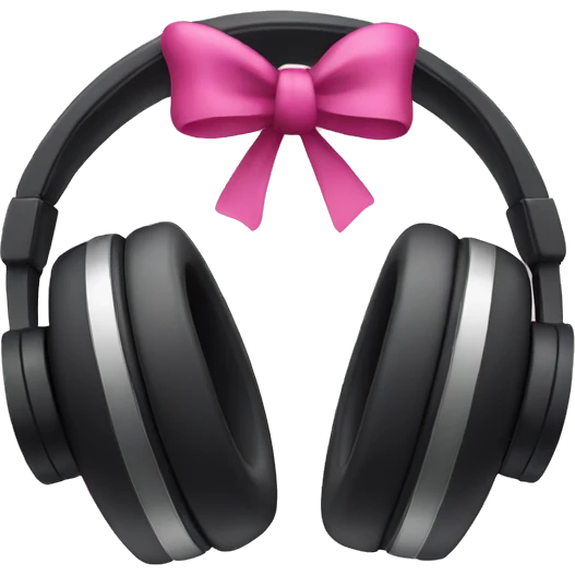 Headphones with bows emoji