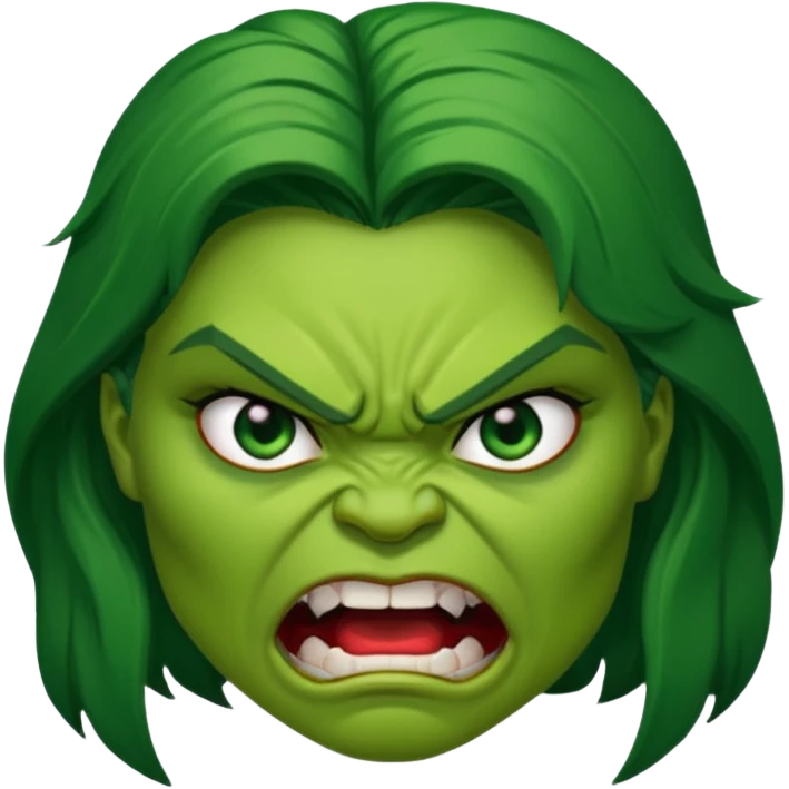 female hulk face only emoji