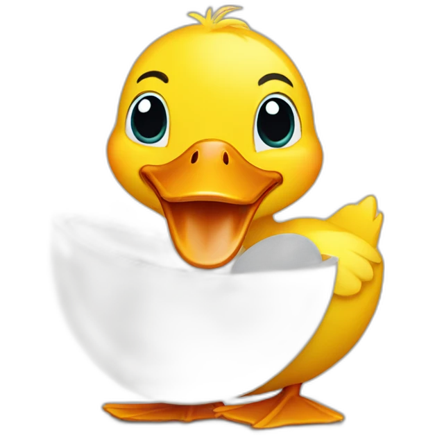 duck has a egg emoji