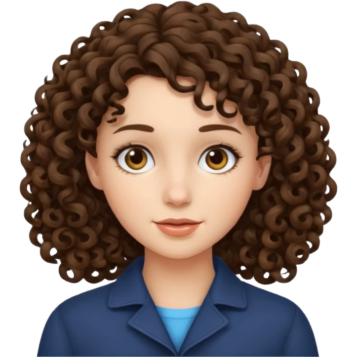 Emma brunette krøller emoji