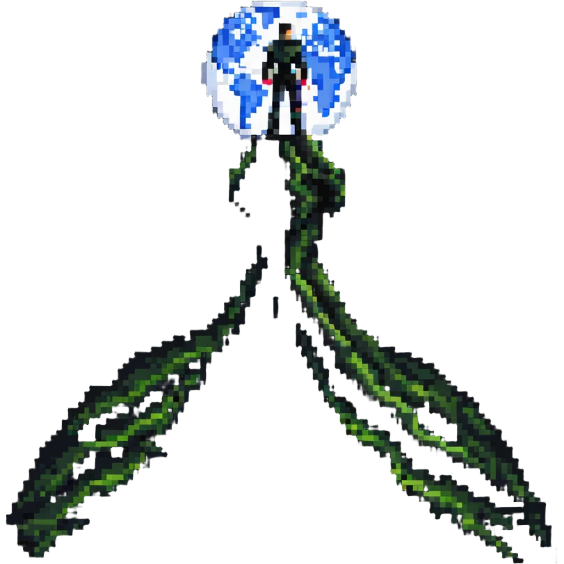 godlike man standing above the world, powerful and majestic emoji