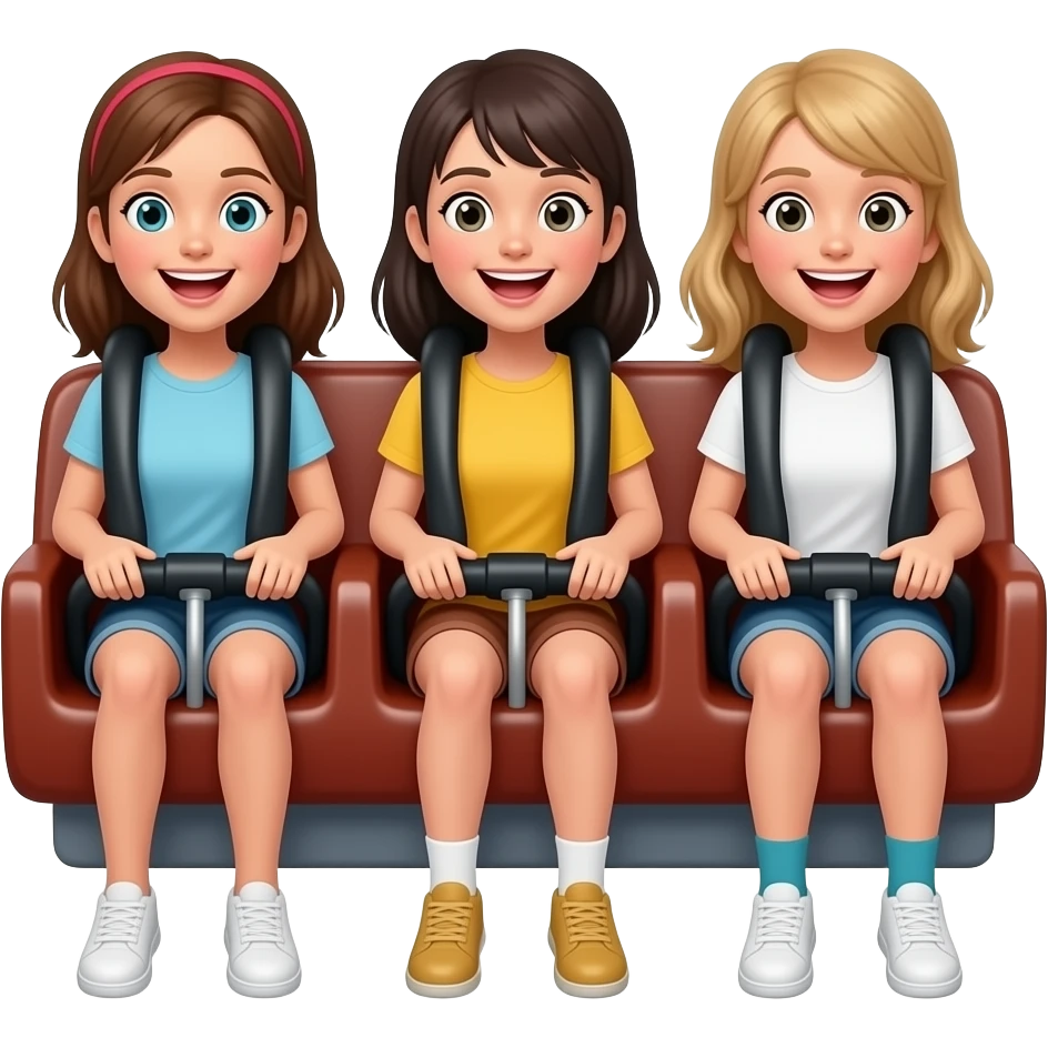 sky coaster 3 girls scary emoji