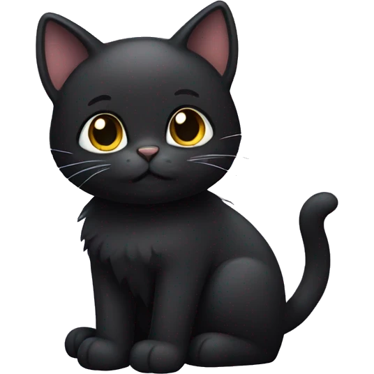 Cute black cat emoji