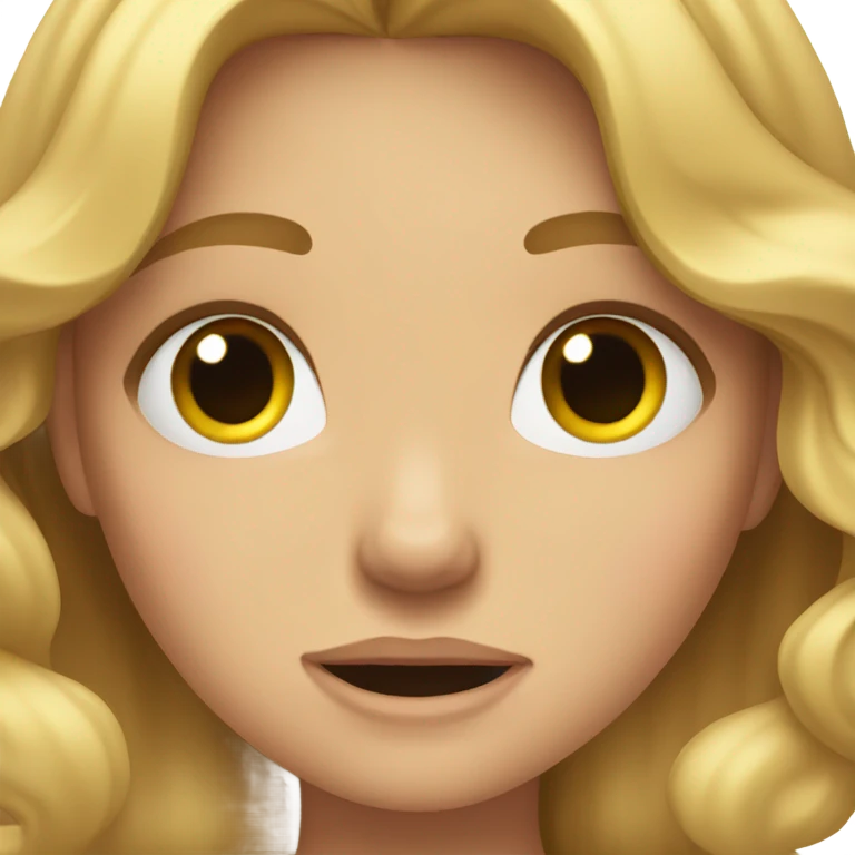 Girl with wavy blonde hair, slapping her face emoji