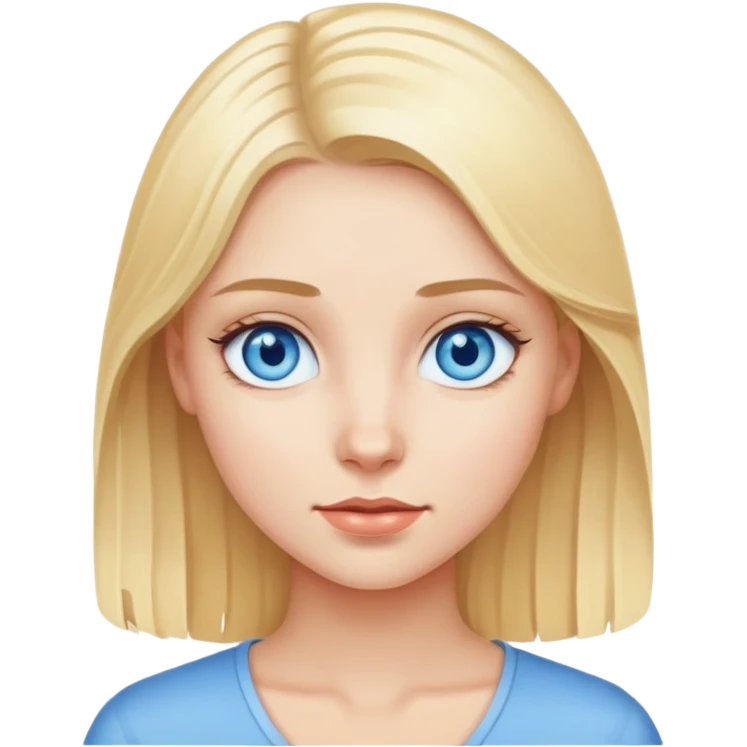blonde girl with blue eyes emoji
