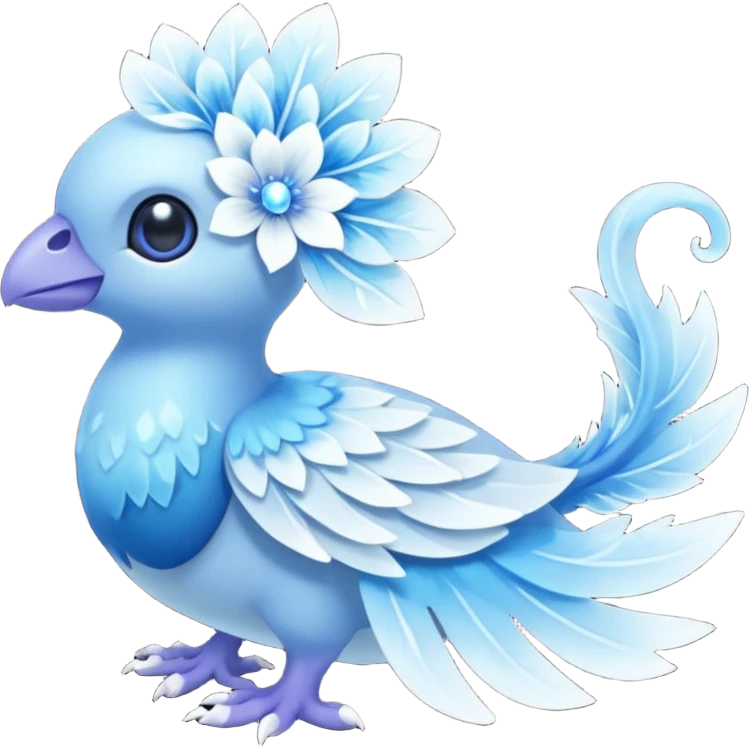 elemental icy floral ethereal glacial Axew-Rufflet-Brionne-Pokémon-Fakémon-hybrid-creature emoji