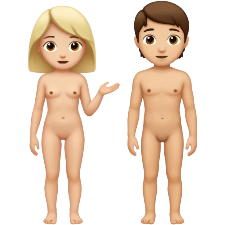 Naked girl and naked boy emoji