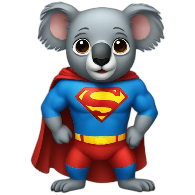 Koala superman emoji