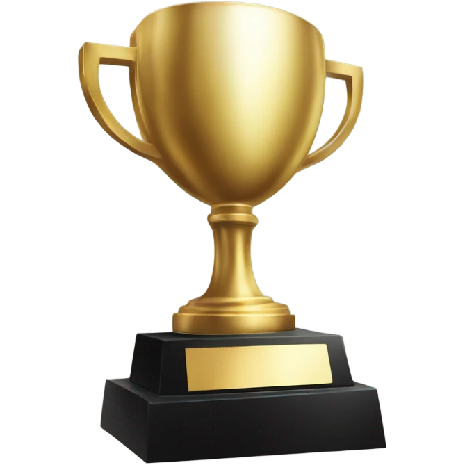 A championship trophy with 'Champion' written on it emoji