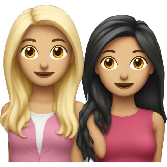 Lesbians blonde and brunette  emoji