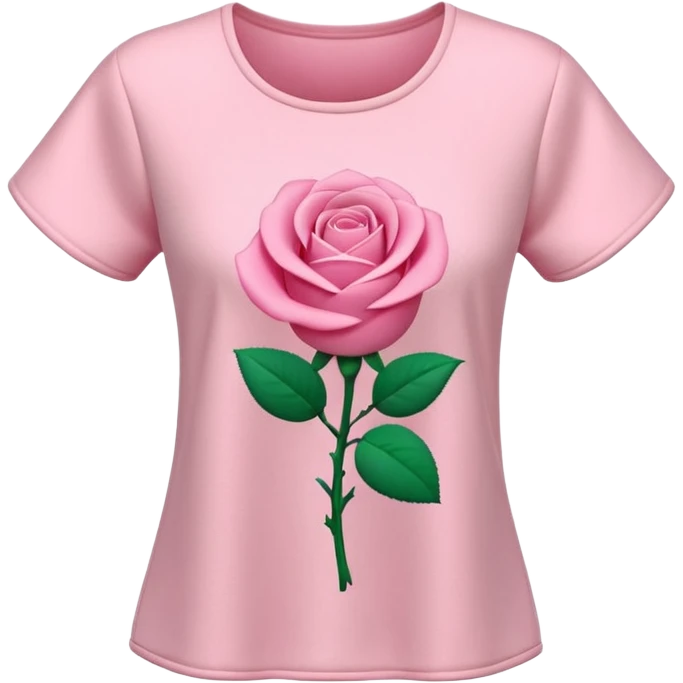 A 3D cartoon rose-pink women’s top with short sleeves, soft fabric texture, gentle lighting, isolated on plain background. plain top. emoji