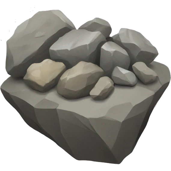 Stones and rocks crest emoji