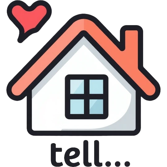 home with the text "tell" emoji