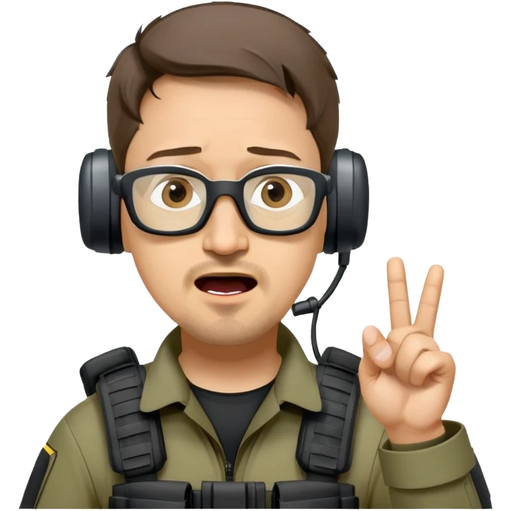 Edward Snowden as an operator vs from call of duty warzone as if he was shouting “let’s go” emoji