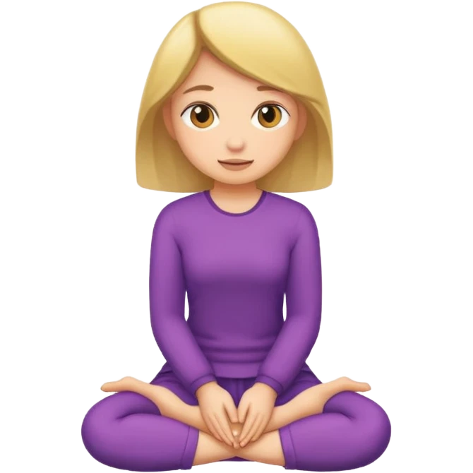 girl sitting on knees  emoji