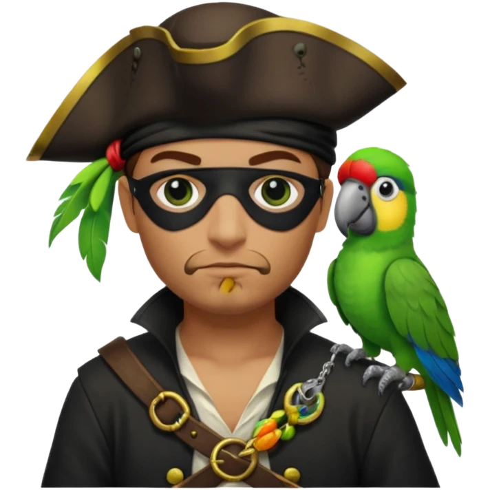 pirate and parrot emoji