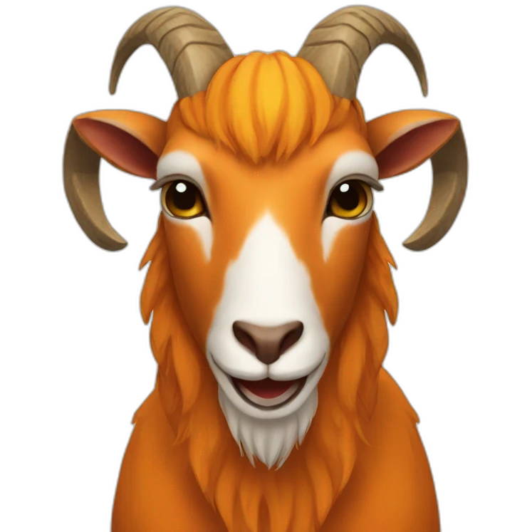 Pumpkin bearded goat emoji
