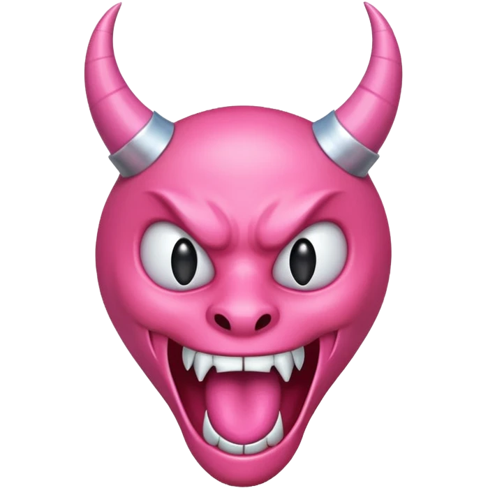 pink devil horn emoji