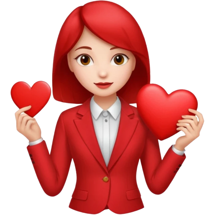 Hot suit Girl Valentine emoji