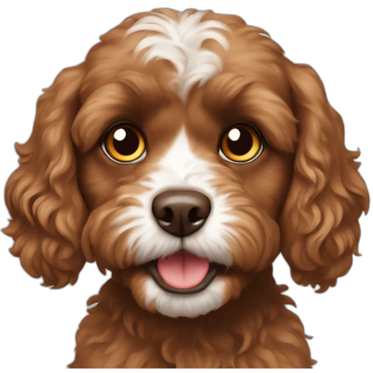 Angry brown cavoodle pup emoji