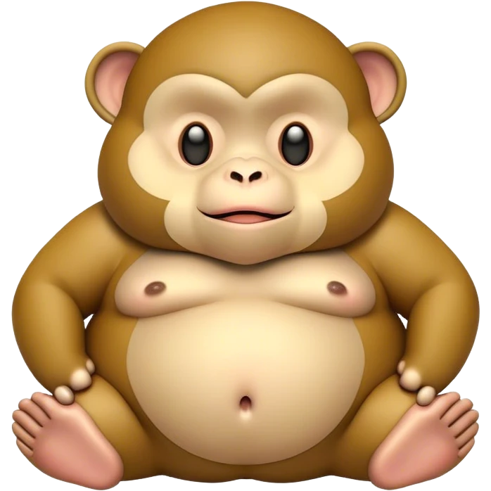 Fat monkey emoji