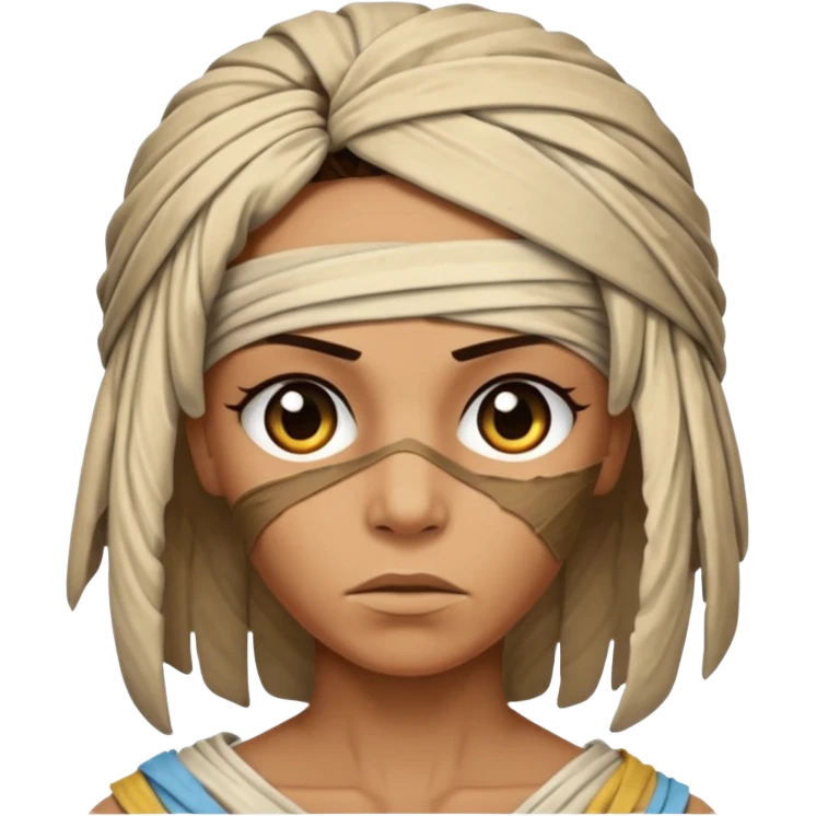mummy disheveled hair  emoji