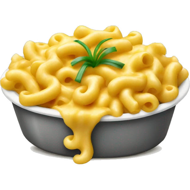 Mac and cheese with green onions  emoji