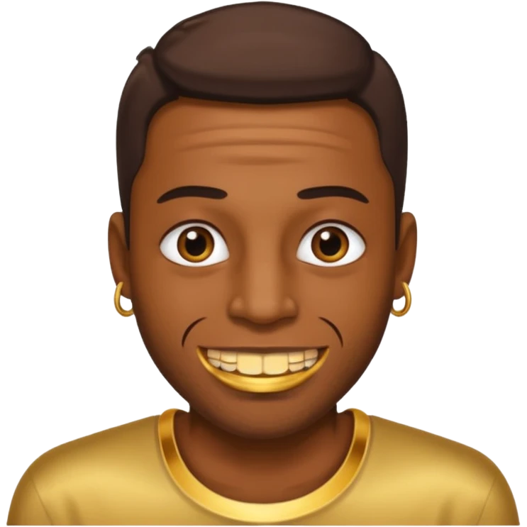 Guy showing his grills emoji