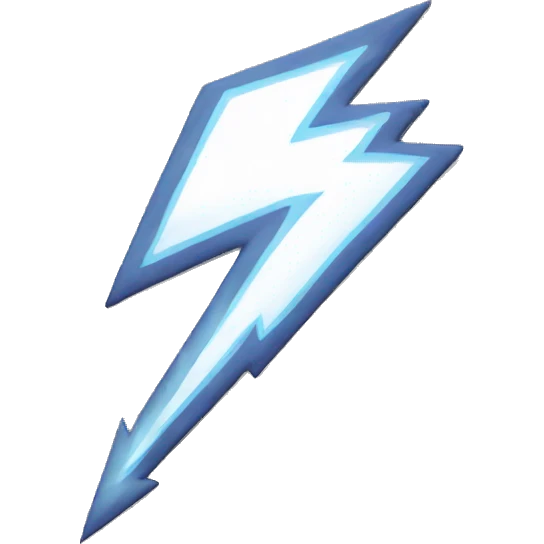 An classic emoji of a lightning whose frame is white and inside is hollow  emoji